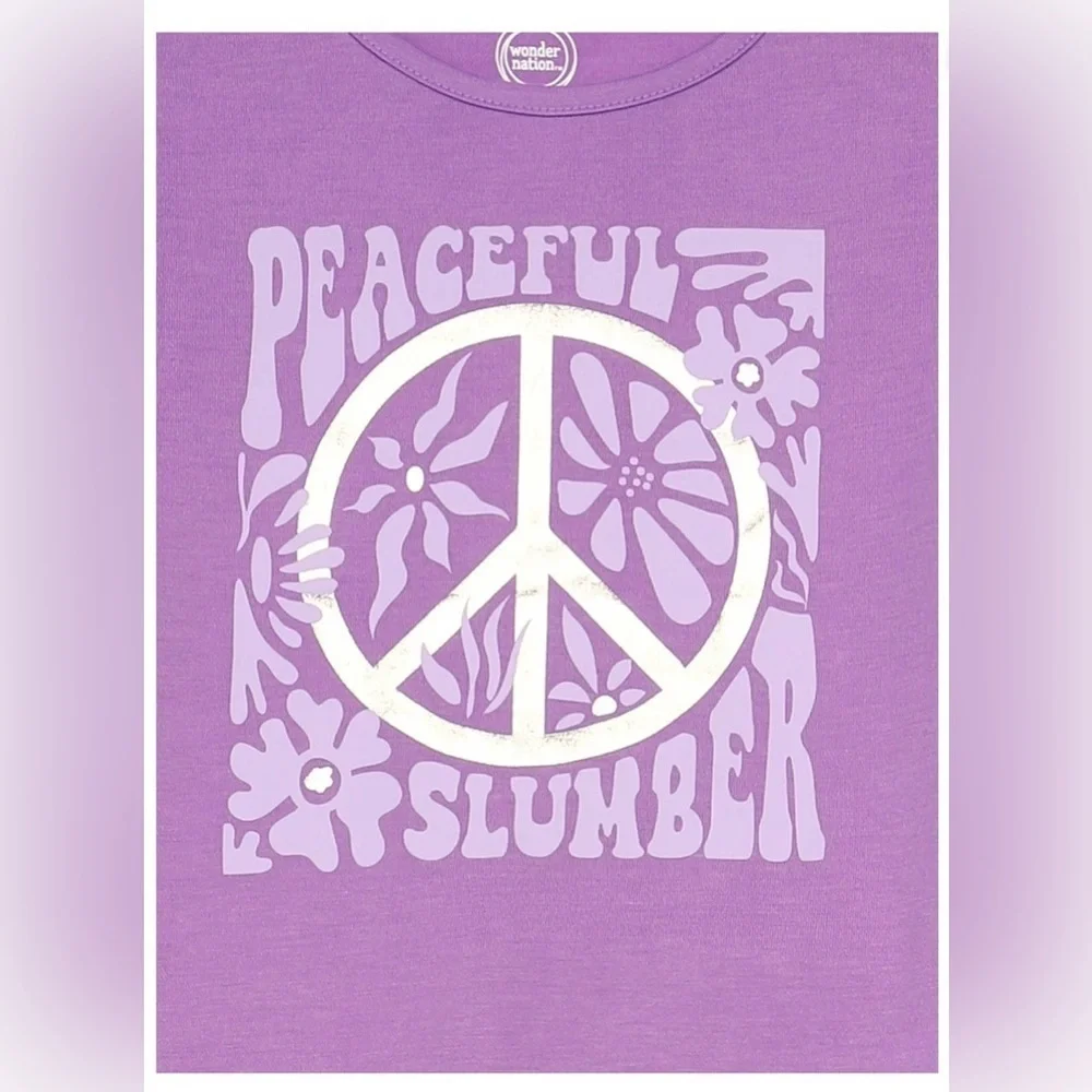 Wonder Nation Purple Peaceful Slumber Pajama Set
